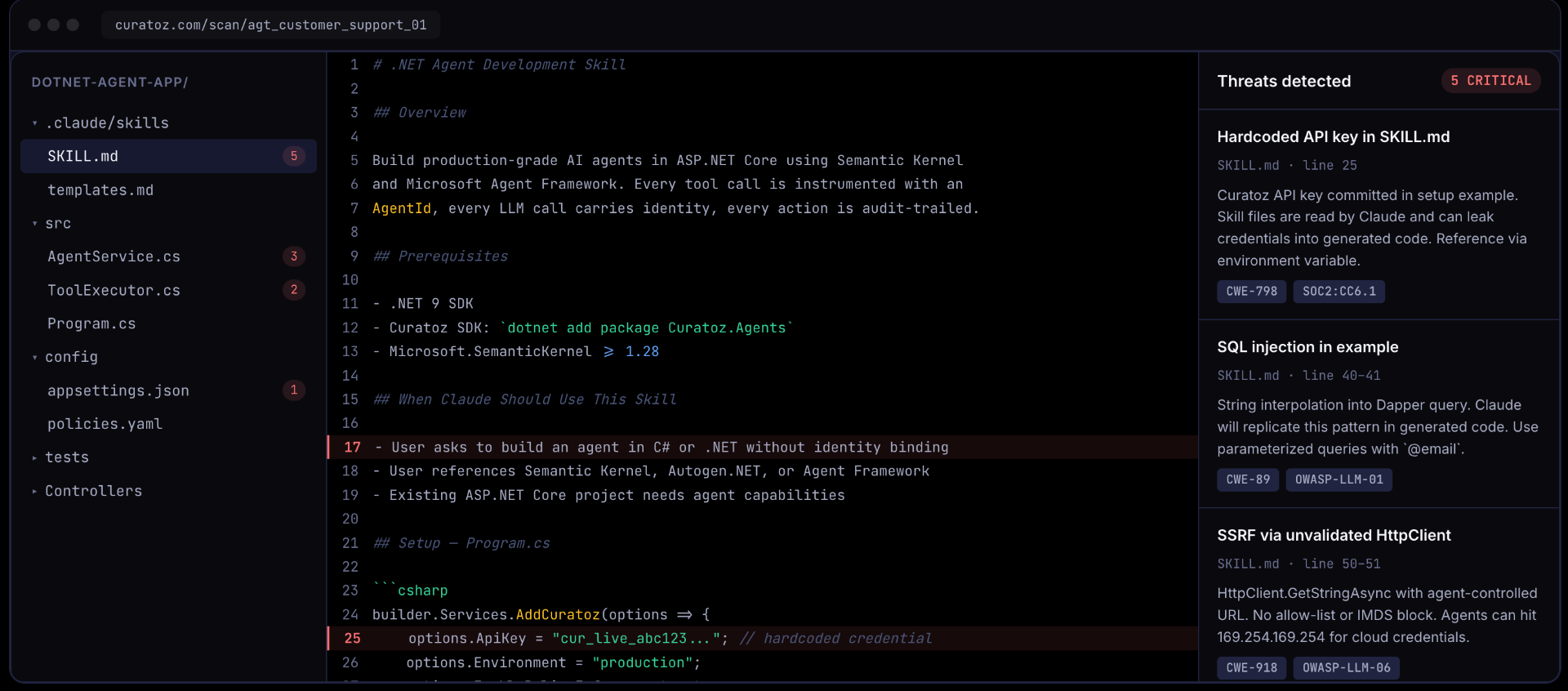 Curatoz product screenshot